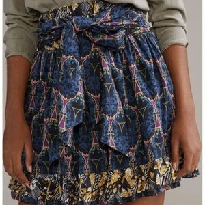 NWOT ANTHROPOLOGIE Let Me Be Belted A-Line Mini Skirt